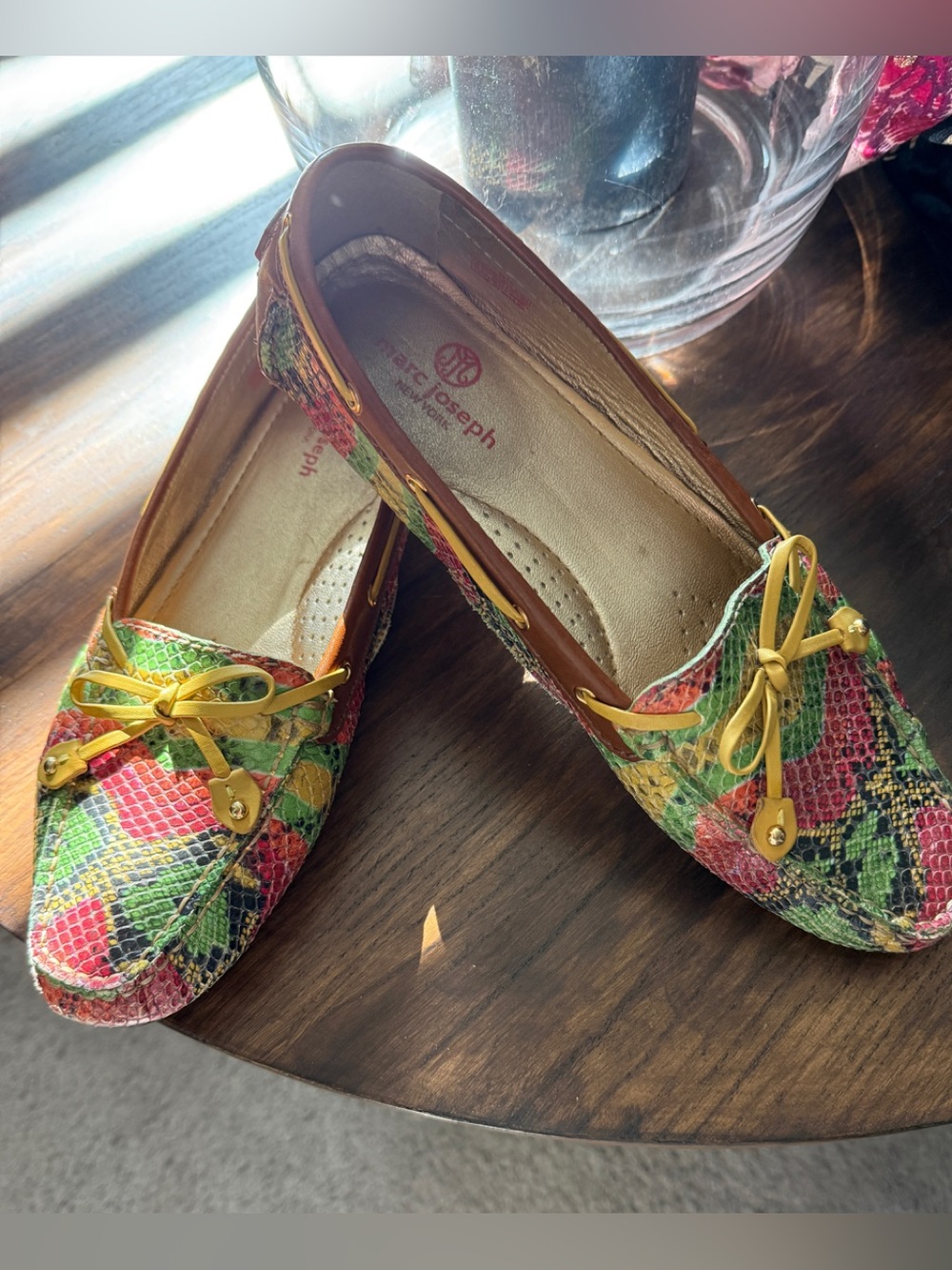 Marc Joseph Multicolor Snake-Print driving loafers